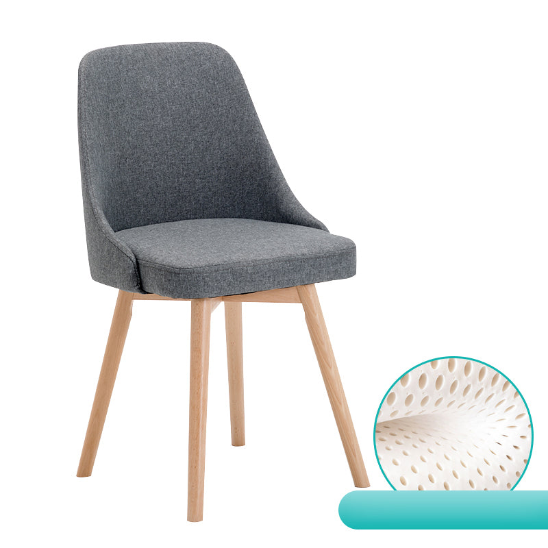 Fabric Dining Side Chair Glam Style Indoor Parsons Armless Chair of 17'' Wide