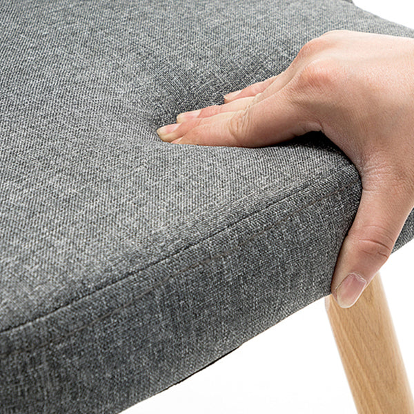 Fabric Dining Side Chair Glam Style Indoor Parsons Armless Chair of 17'' Wide