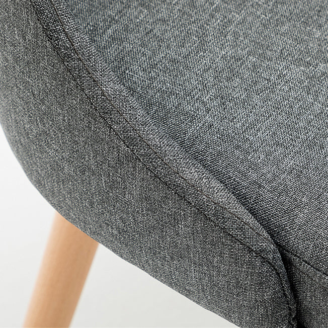 Fabric Dining Side Chair Glam Style Indoor Parsons Armless Chair of 17'' Wide