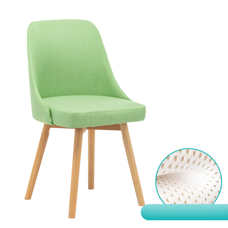 Fabric Dining Side Chair Glam Style Indoor Parsons Armless Chair of 17'' Wide