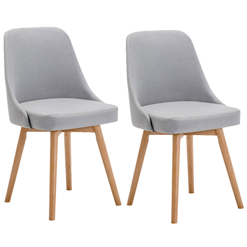 Fabric Dining Side Chair Glam Style Indoor Parsons Armless Chair of 17'' Wide