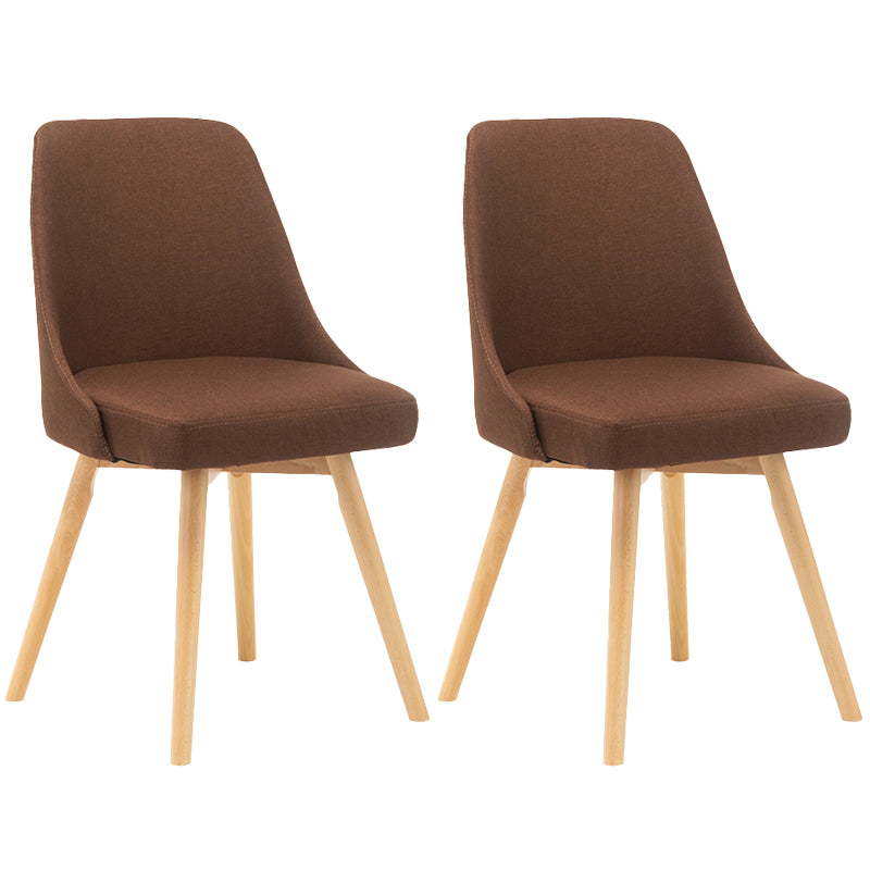 Fabric Dining Side Chair Glam Style Indoor Parsons Armless Chair of 17'' Wide