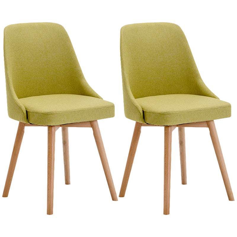 Fabric Dining Side Chair Glam Style Indoor Parsons Armless Chair of 17'' Wide