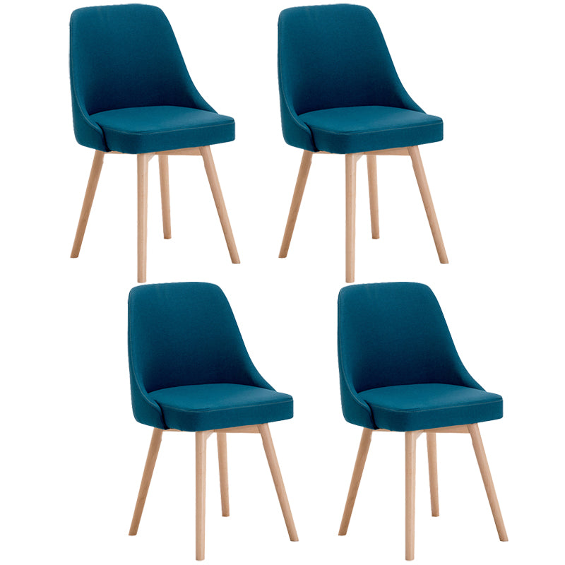 Fabric Dining Side Chair Glam Style Indoor Parsons Armless Chair of 17'' Wide