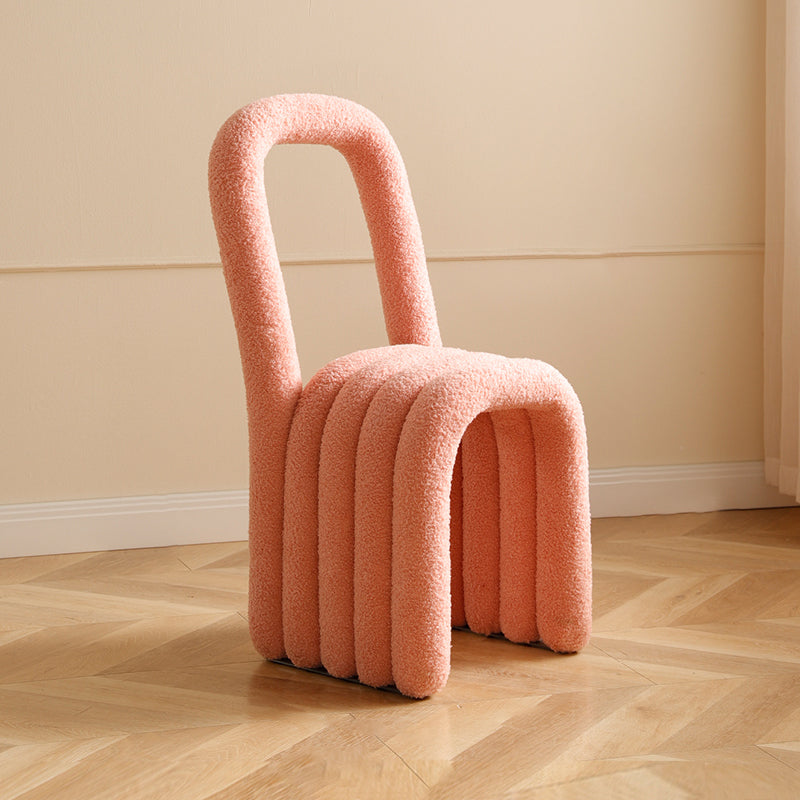 Silla lateral moderna de la cocina de las sillas laterales de las lanas de cordero 16" espalda abierta ancha que cena la silla lateral
