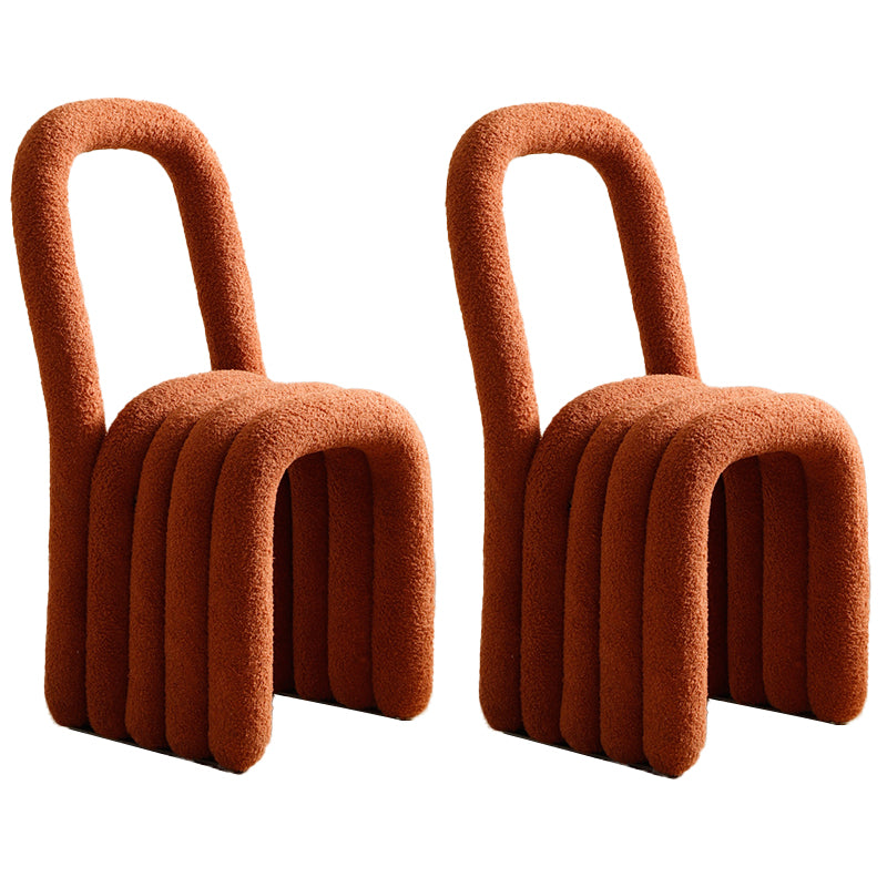 Silla lateral moderna de la cocina de las sillas laterales de las lanas de cordero 16" espalda abierta ancha que cena la silla lateral