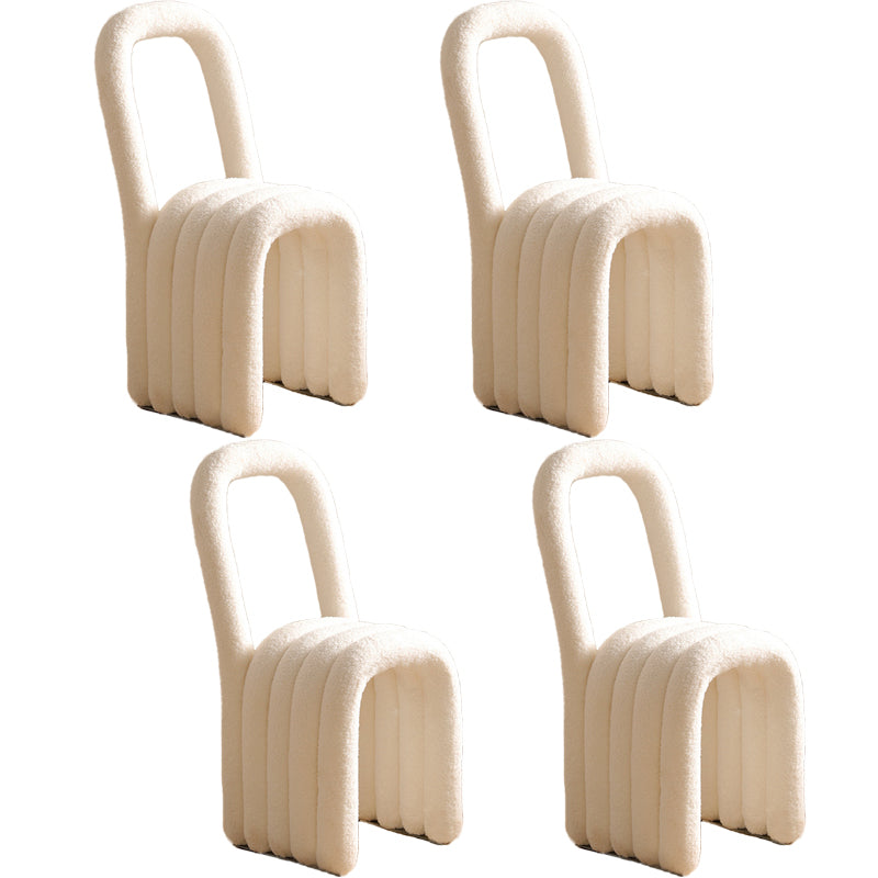 Silla lateral moderna de la cocina de las sillas laterales de las lanas de cordero 16" espalda abierta ancha que cena la silla lateral