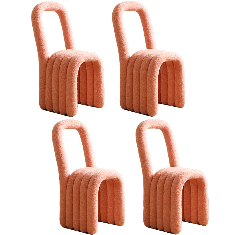 Silla lateral moderna de la cocina de las sillas laterales de las lanas de cordero 16" espalda abierta ancha que cena la silla lateral