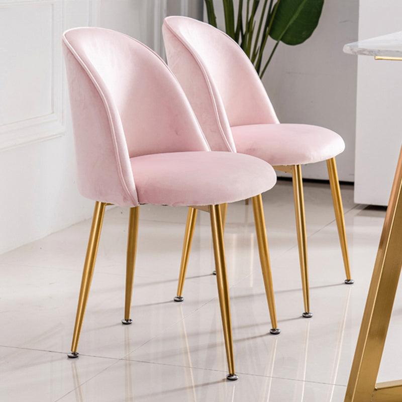 Glam Style 16.5'' Wide Dining Room Chair Solid Back Side Chair with 4 Legs for Home Use
