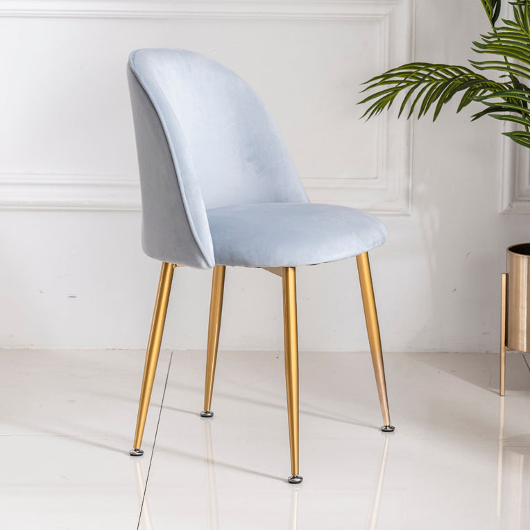 Glam Style 16.5'' Wide Dining Room Chair Solid Back Side Chair with 4 Legs for Home Use