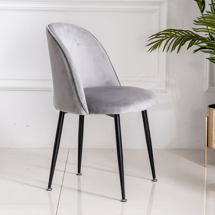 Glam Style 16.5'' Wide Dining Room Chair Solid Back Side Chair with 4 Legs for Home Use