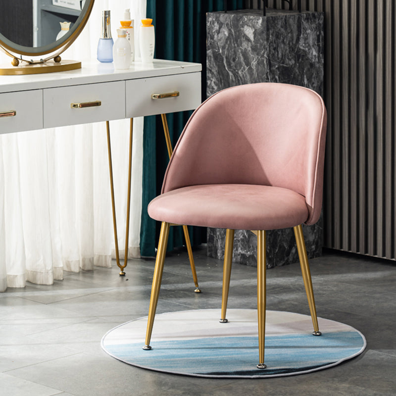 Glam Style 16.5'' Wide Dining Room Chair Solid Back Side Chair with 4 Legs for Home Use