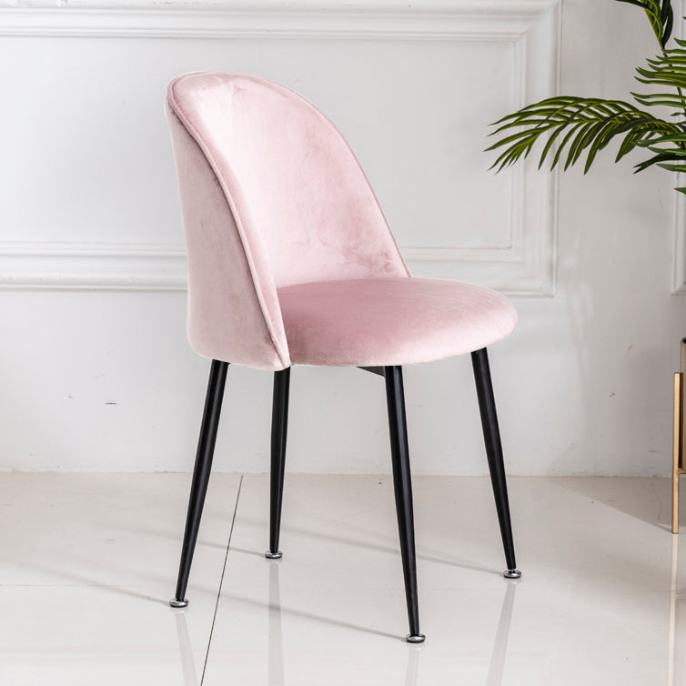 Glam Style 16.5'' Wide Dining Room Chair Solid Back Side Chair with 4 Legs for Home Use