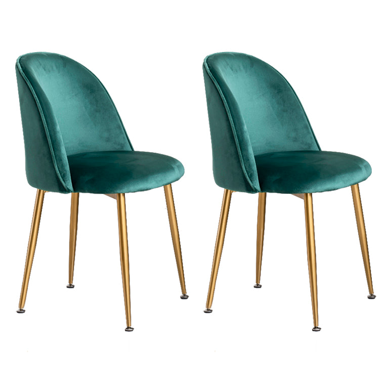 Glam Style 16.5'' Wide Dining Room Chair Solid Back Side Chair with 4 Legs for Home Use