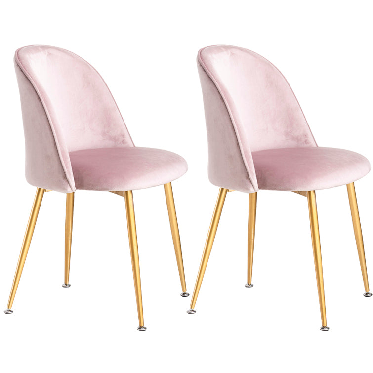 Glam Style 16.5'' Wide Dining Room Chair Solid Back Side Chair with 4 Legs for Home Use