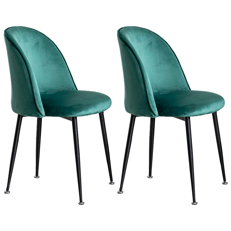 Glam Style 16.5'' Wide Dining Room Chair Solid Back Side Chair with 4 Legs for Home Use