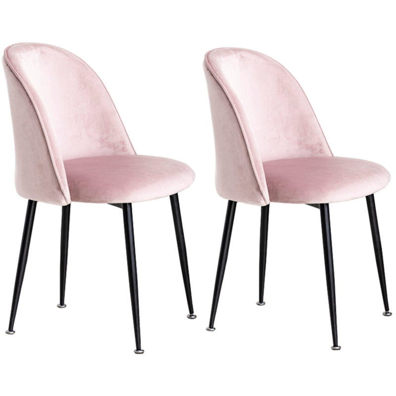 Glam Style 16.5'' Wide Dining Room Chair Solid Back Side Chair with 4 Legs for Home Use