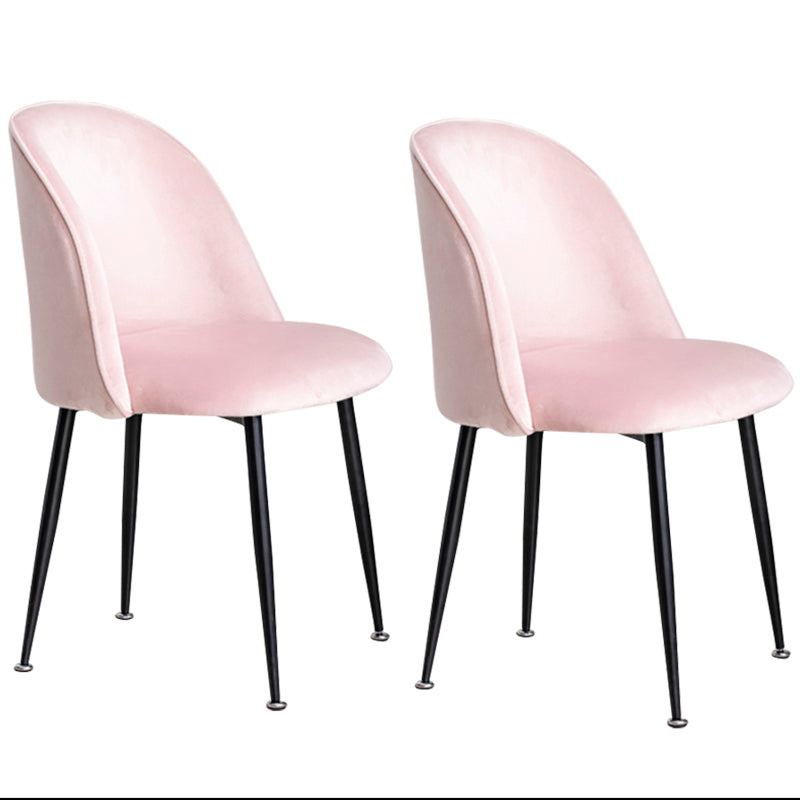 Glam Style 16.5'' Wide Dining Room Chair Solid Back Side Chair with 4 Legs for Home Use
