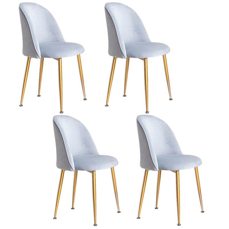 Glam Style 16.5'' Wide Dining Room Chair Solid Back Side Chair with 4 Legs for Home Use