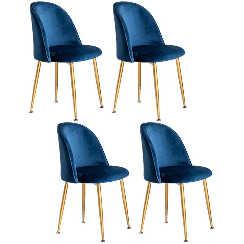 Glam Style 16.5'' Wide Dining Room Chair Solid Back Side Chair with 4 Legs for Home Use