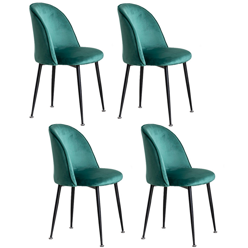 Glam Style 16.5'' Wide Dining Room Chair Solid Back Side Chair with 4 Legs for Home Use