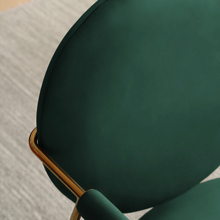 Chaise de salle à manger de cuisine scandinave Métal ouvrant le bras de salle à manger arrière chaise