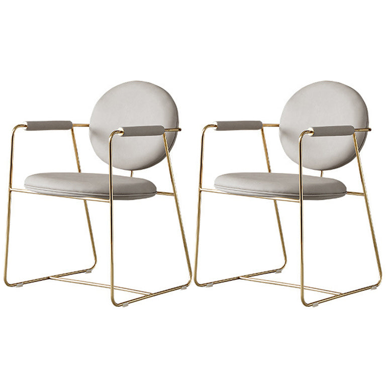 Skandinavische Küche Essarm Stuhl Metall Öffnungsrücken Essarm Stuhl