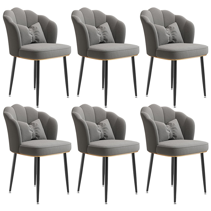 Glam Dining Room Chair 16.5'' Wide Solid Back Chair with 4 Metal Legs for Home Use