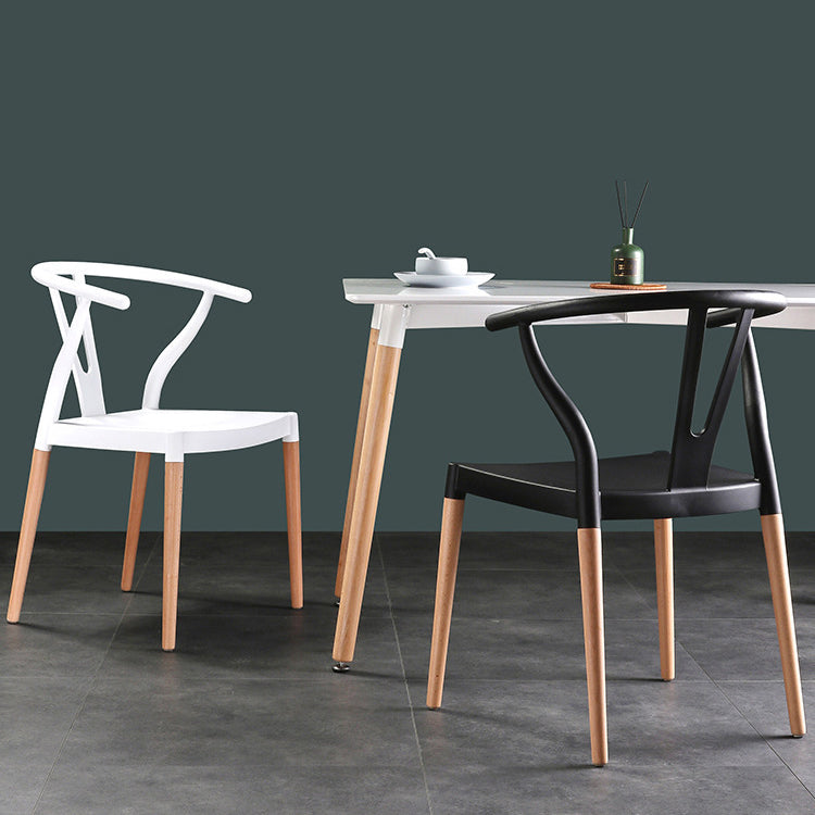 Chaise d'intérieur avec base en bois, chaise d'appoint Wishborn de 22 pouces de large avec 4 pieds pour restaurant
