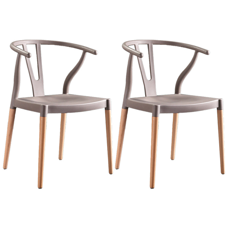 Chaise d'intérieur avec base en bois, chaise d'appoint Wishborn de 22 pouces de large avec 4 pieds pour restaurant