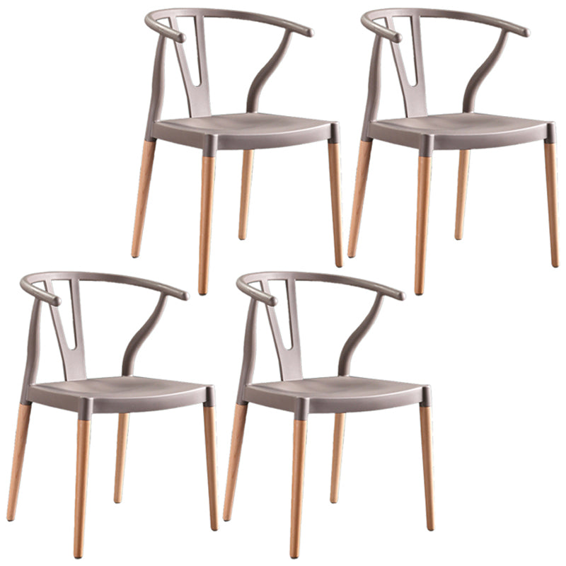 Chaise d'intérieur avec base en bois, chaise d'appoint Wishborn de 22 pouces de large avec 4 pieds pour restaurant