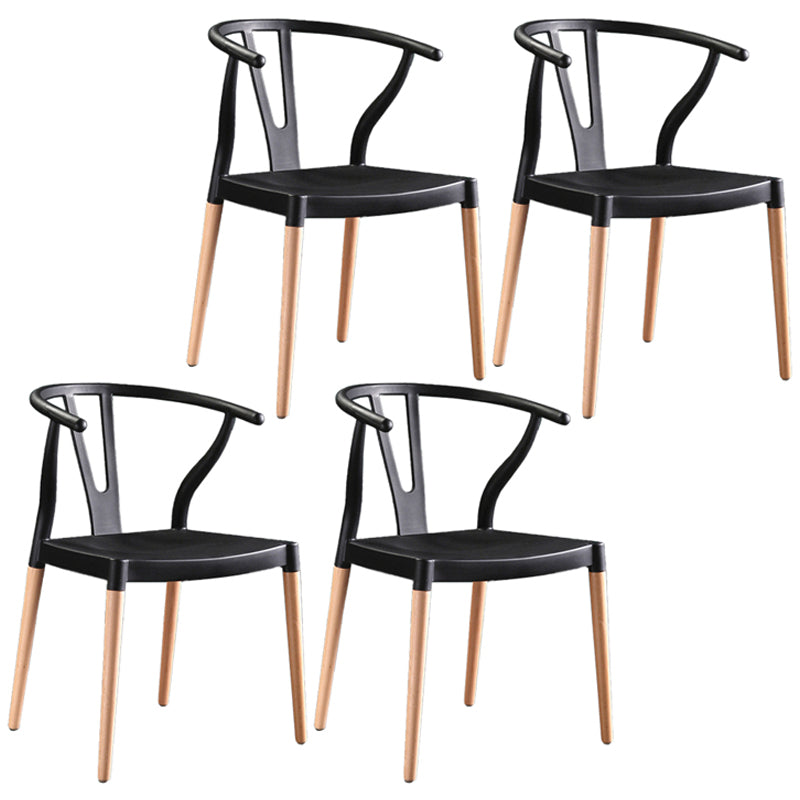 Chaise d'intérieur avec base en bois, chaise d'appoint Wishborn de 22 pouces de large avec 4 pieds pour restaurant