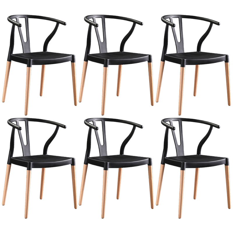 Chaise d'intérieur avec base en bois, chaise d'appoint Wishborn de 22 pouces de large avec 4 pieds pour restaurant