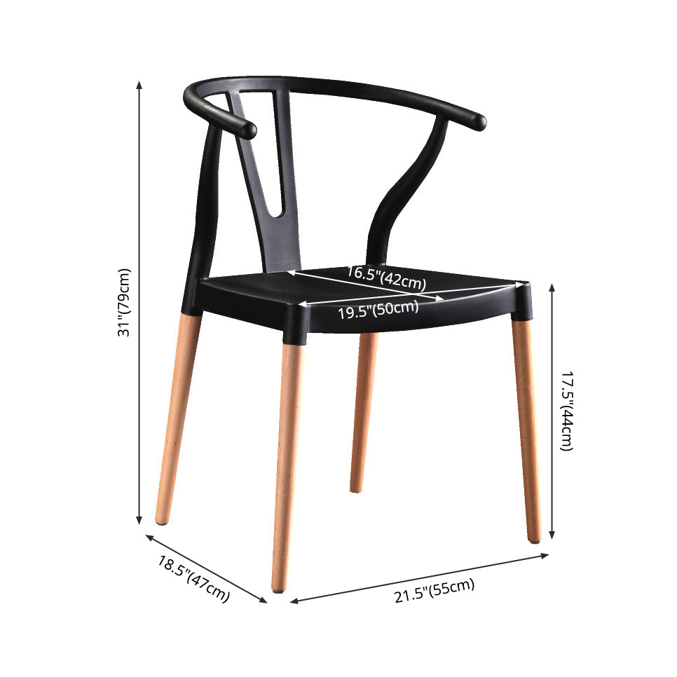 Chaise d'intérieur avec base en bois, chaise d'appoint Wishborn de 22 pouces de large avec 4 pieds pour restaurant