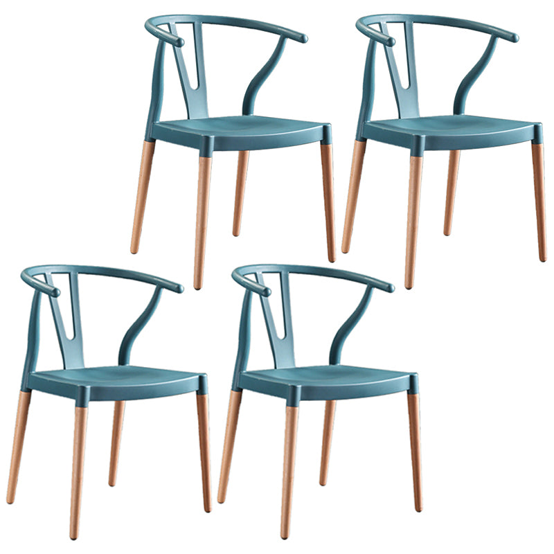 Chaise d'intérieur avec base en bois, chaise d'appoint Wishborn de 22 pouces de large avec 4 pieds pour restaurant