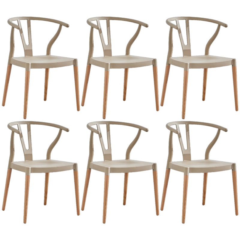 Chaise d'intérieur avec base en bois, chaise d'appoint Wishborn de 22 pouces de large avec 4 pieds pour restaurant