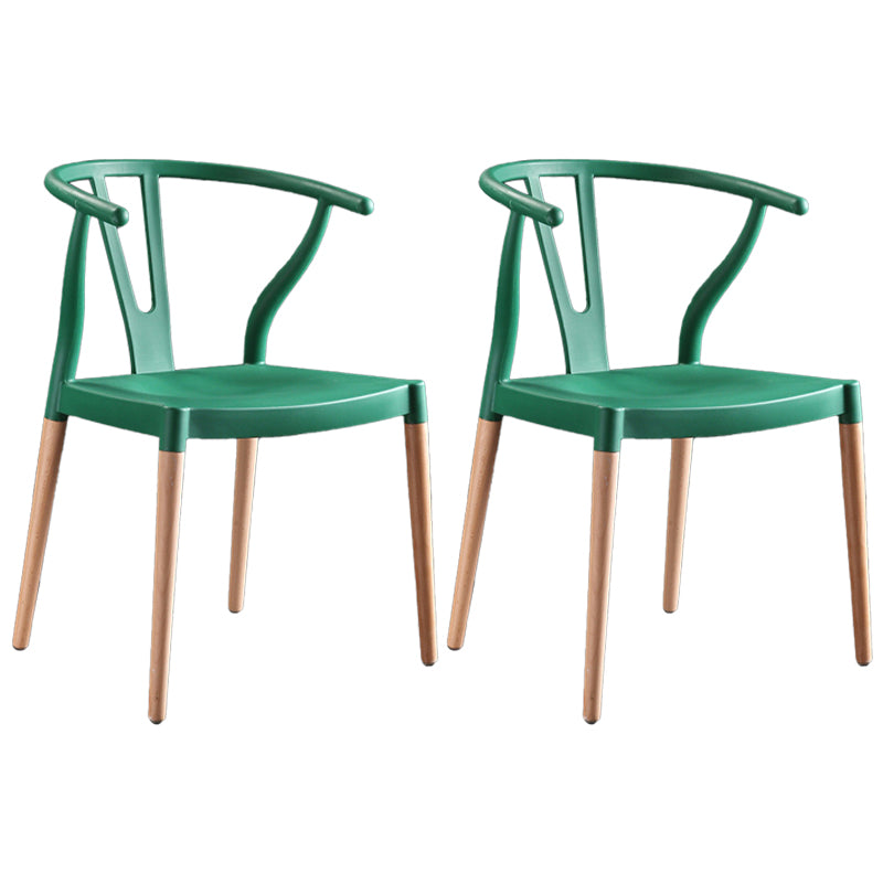 Chaise d'intérieur avec base en bois, chaise d'appoint Wishborn de 22 pouces de large avec 4 pieds pour restaurant
