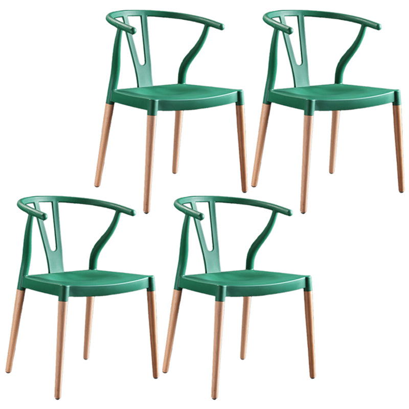 Chaise d'intérieur avec base en bois, chaise d'appoint Wishborn de 22 pouces de large avec 4 pieds pour restaurant