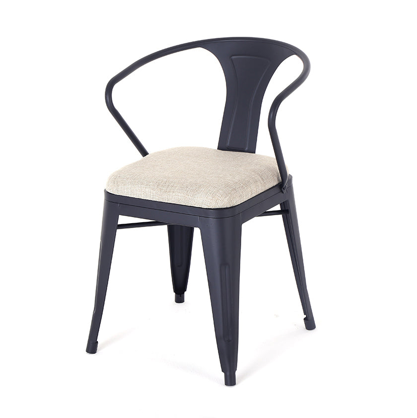Chaise de salle à manger industrielle Slat de dossier de dos avec des jambes en métal pour un usage domestique