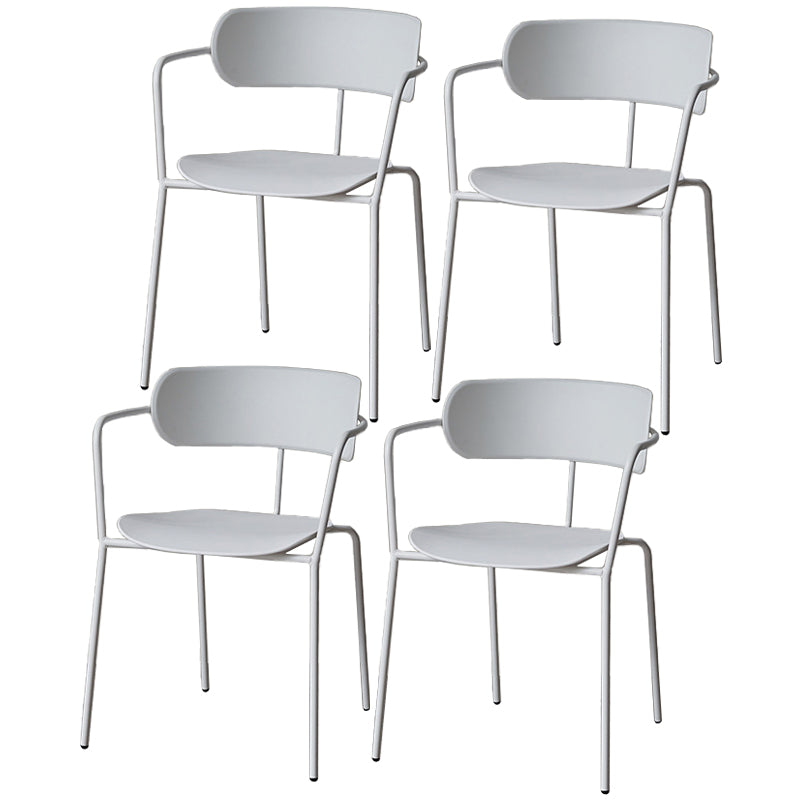 Fauteuil de salle à manger à dossier ouvert industriel, fauteuil de salle à manger mental de cuisine