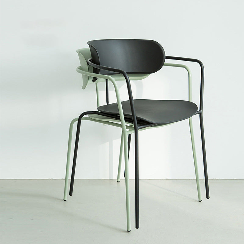 Fauteuil de salle à manger à dossier ouvert industriel, fauteuil de salle à manger mental de cuisine