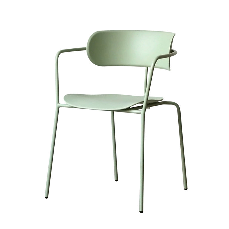 Fauteuil de salle à manger à dossier ouvert industriel, fauteuil de salle à manger mental de cuisine