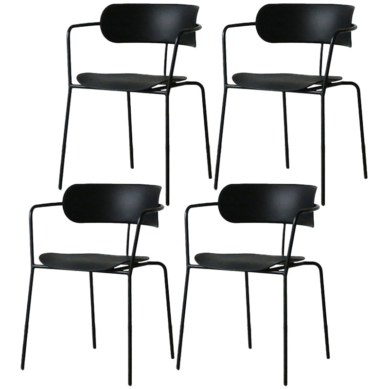 Fauteuil de salle à manger à dossier ouvert industriel, fauteuil de salle à manger mental de cuisine