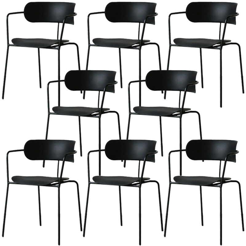 Fauteuil de salle à manger à dossier ouvert industriel, fauteuil de salle à manger mental de cuisine