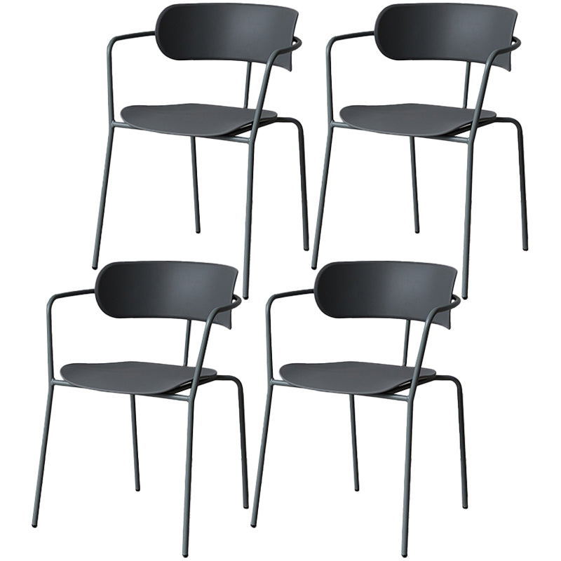 Fauteuil de salle à manger à dossier ouvert industriel, fauteuil de salle à manger mental de cuisine