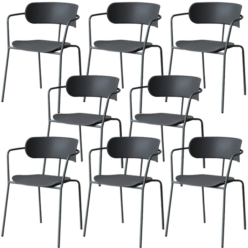 Fauteuil de salle à manger à dossier ouvert industriel, fauteuil de salle à manger mental de cuisine