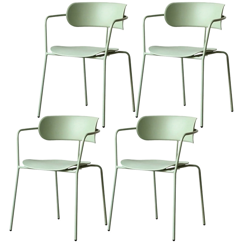 Fauteuil de salle à manger à dossier ouvert industriel, fauteuil de salle à manger mental de cuisine