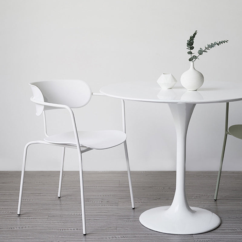 Fauteuil de salle à manger à dossier ouvert industriel, fauteuil de salle à manger mental de cuisine