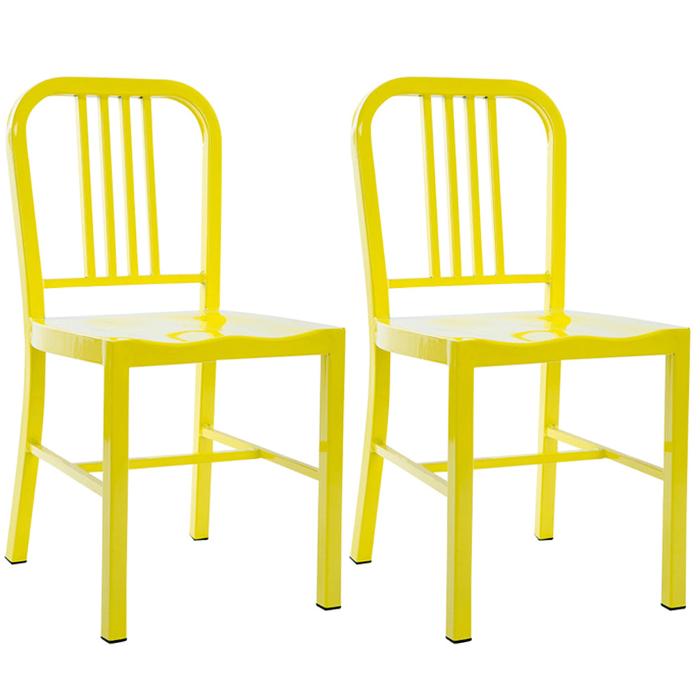 Chaise de salle à manger industrielle Windsor Back Side Atty avec des jambes en métal pour un usage domestique