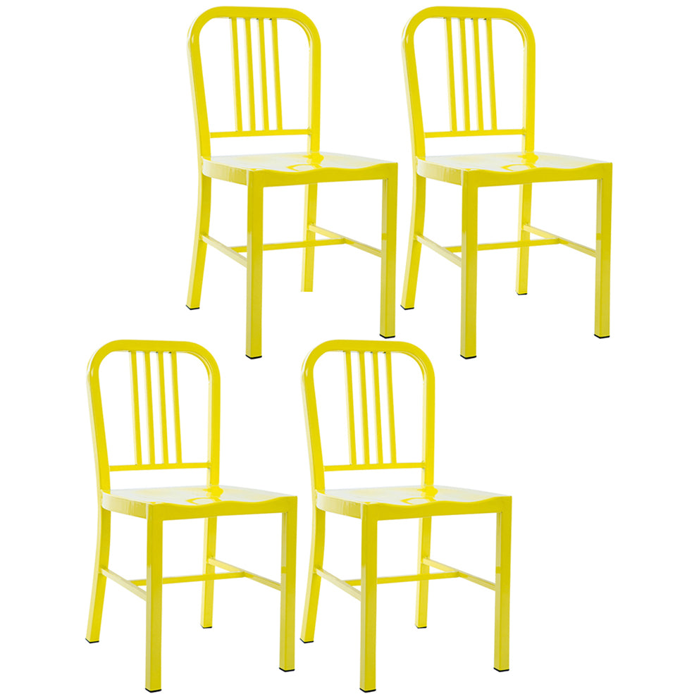 Chaise de salle à manger industrielle Windsor Back Side Atty avec des jambes en métal pour un usage domestique